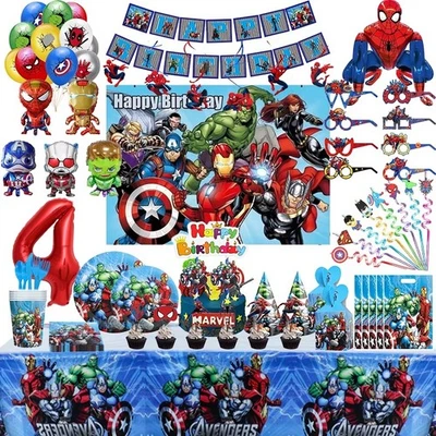 Marvel AVENGERS Party Supplies Birthday Avengers Party Tableware Decorations - Image 1 of 4
