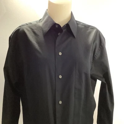 Dockers Men's Button Down Long Sleeve Dress Shirt Black Size M 15/15.5 32/33 - Image 1 of 4