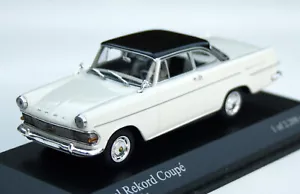 Opel Rekord P2 Coupé Anno 1961-1963, Bianco Con Tetto Nero, Minichamps M. 1:43 - Bild 1 von 8