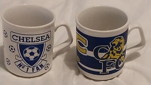 Pair of retro Chelsea mugs CFC - Picture 1 of 6