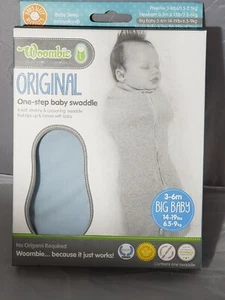 Woombie Original One-Step Baby swaddle 3-6M/14-19Lbs – Light Blue - Picture 1 of 3