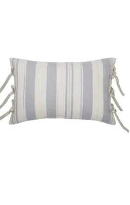 NIP CROSCILL Phoebe Grey Strip Boudoir Decorative Pillow 13X9 - Image 1 of 4