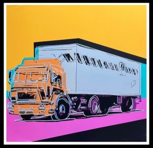 ANDY WARHOL “TRUCK"- Screenprint- Unsigned Proof- FLAT WOOD SHIP- BEAUTIFUL! - Picture 1 of 5