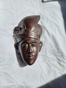 Indonesian Wood Carved Face Mask 11" - Picture 1 of 6