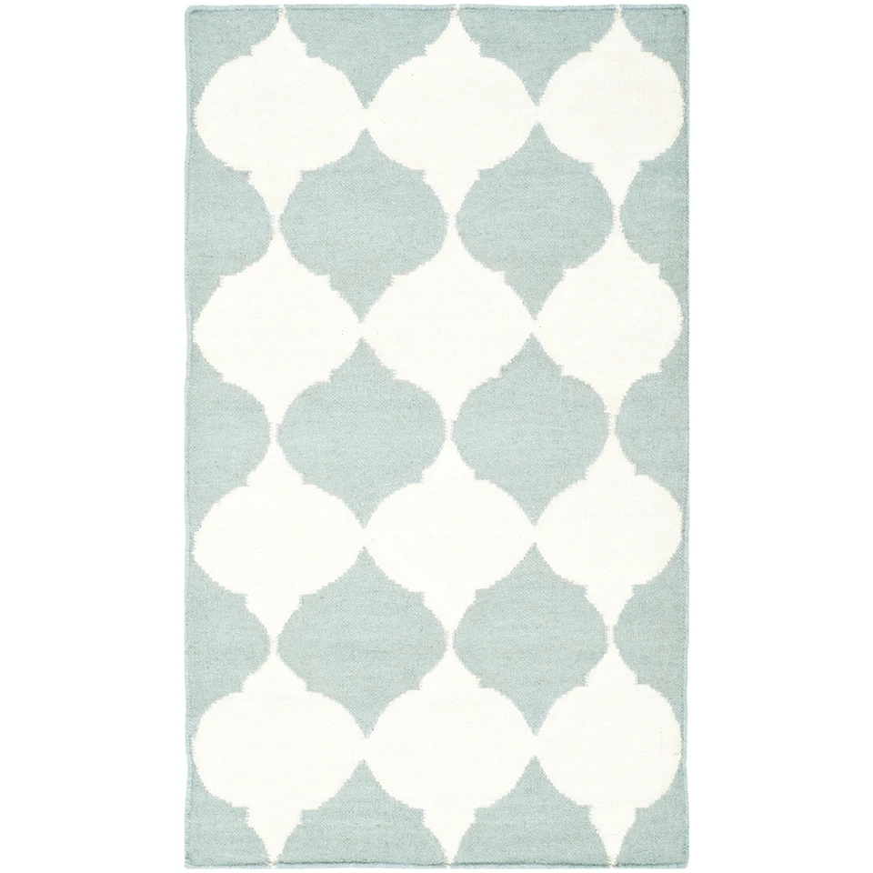 Safavieh Blue/ Ivory Flat weave Wool Area Rug 2' 6 x 4' - Image 1 of 1