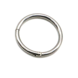 Surgical Steel Nose Ring Septum Clicker Hinge Segment Ear Helix Tragus Ring Hoop