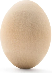6 Quality Wood Easter Eggs to Paint, Smooth Wooden Eggs for Crafts, Wood Eggs fo - Picture 1 of 12