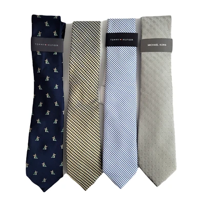 Lote Corbatas Kors & Hilfiger Para Hombre Talla Única 4 Corbatas Varios Colores y Patrones NUEVO Foto 1 de 4