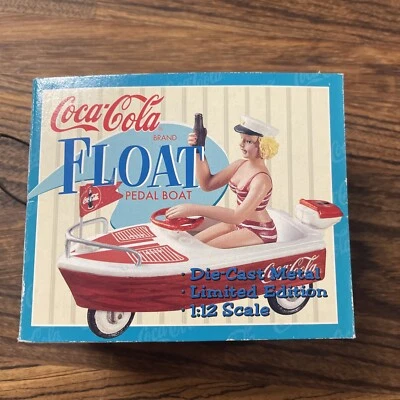 Coca-Cola Float Pedal Boat 1:12 Die Cast Metal 1997 Xonex Limited Edition - Image 1 of 4