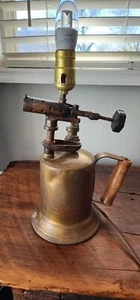 Vintage 1921 Clayton & Lambert Antique Brass Blow Torch Lamp Home Decor - Picture 1 of 5