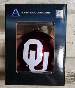 University of Oklahoma - Sooners - OU - Christmas Ornament - Mercury GLASS - new - Picture 1 of 7