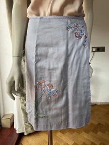 Polenci Lilac/Beige Reversible Wrap Over Skirt S/S Worn Twice Beautiful Perfect - Picture 1 of 12