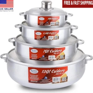Juego de Ollas Caldero Stock Aluminio Horno Holandés Cocina Fácil Limpieza Resistente 8 Piezas - Imagen 1 de 7