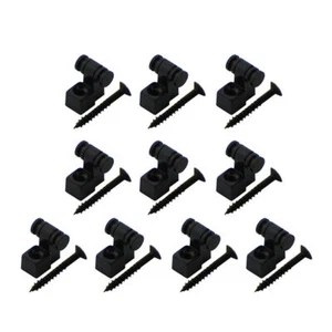 10pcs Black Electric Guitar Roller String Trees String Guides Retainers & Screws - Picture 1 of 9