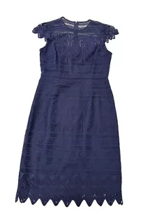 ANTONIO MELANI ABITO BLU NAVY PIZZO TAGLIA 12 NUOVO SENZA ETICHETTE - Foto 1 di 6