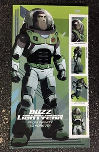 2022USA #5709-5712 Forever - Buzz Lightyear Go  Beyond Header Side Plate Strip 4 - Picture 1 of 1