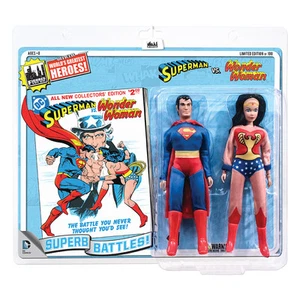 DC Comics Retro Style 8 Inch Retro Figure Two-Packs: Superman VS. Wonder Woman - Picture 1 of 1
