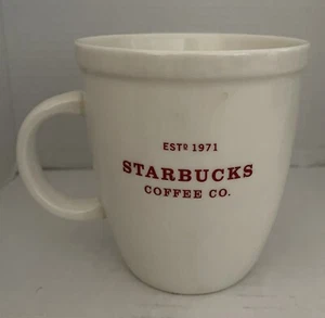 Starbucks Mug 2017 Holiday Cream Red Simple Cup Coffee Tea Collectible - Picture 1 of 6