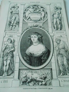 Gravure 1859 - Sculpture de Jean Goujon à l'hotel Carnavalet - Imagen 1 de 1