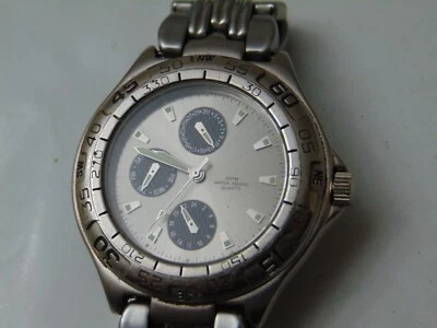 Men's Lotus 3ATM Day/Date Watch Quartz Water Resistant w/ Sub Dials -Works Great - image 1 of 4