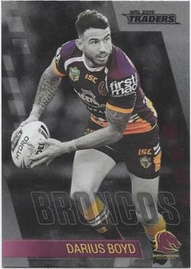 2019 Nrl Traders Platinum Parallel (PS002) Darius BOYD Broncos - Picture 1 of 1