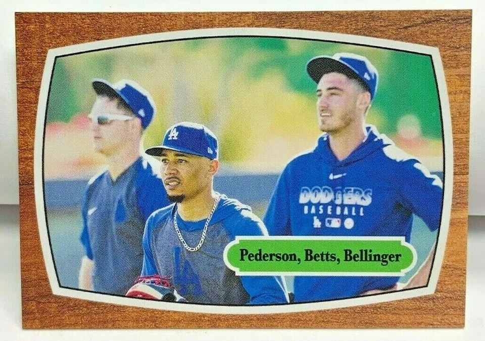 Mookie Betts/Cody Bellinger/Pederson 2020 Topps Throwback Thursday #128 SP /620 - Image 1 of 2