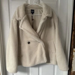 NWT GAP Womens X-Large Sherpa Jacket Birch - Picture 1 of 6