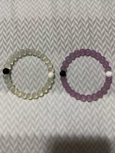 lokai bracelet 2 pack small purple and clear Alzheimers - Picture 1 of 3