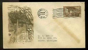 759 IMPERF 4c PARKS FDC WASHINGTON, DC PLANTY #P1 GRIMSLAND CACHET - Picture 1 of 1