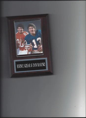 BERNIE KOSAR & DAN MARINO PLAQUE MIAMI DOLPHINS FOOTBALL NFL Cover