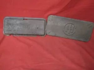 Vintage International Harvester Co. New Idea Farm Implement Tool Box Mower Lids - Picture 1 of 7