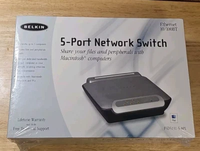 BELKIN F5D5131-5 5-Port 10/100Mbps- Network Switch- (New Sealed) - Image 1 of 4
