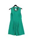 Oasis Women's Midi Dress Uk 10 Green 100% Polyester A-Line