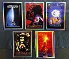 2023 Star Wars Chrome Galaxy, ROTJ 40th Anniversary Poster Card Set #1-5