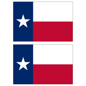 2x Texas State Flag Lone Star Stickers 3.25 x 5 inches Bumper Decals - Picture 1 of 2