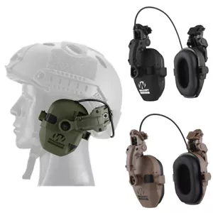 Shooting Earmuffs Tactical Helmet Headset Electronic Hearing Protector Equipped - Picture 1 of 15