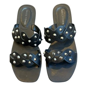 Marc Fisher sandali con borchie slide donna 9 ballerine nere - Foto 1 di 8