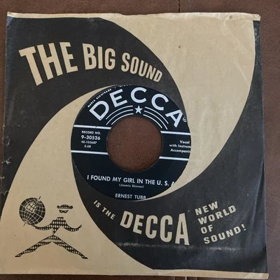 45 ~Ernest Tubb: "Geisha Girl / I Found My Girl In The USA" DECCA 1957 (G) - Image 1 of 4