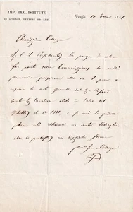 XX61-GÉOLOGIE-AUTOGRAPHE LODOVICO PASINI - Picture 1 of 1