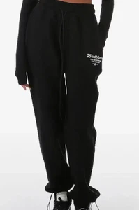 BadBlood Two Way Fleece Sweatpants Womens Small Black Fleece Ankle Length - Picture 1 of 18