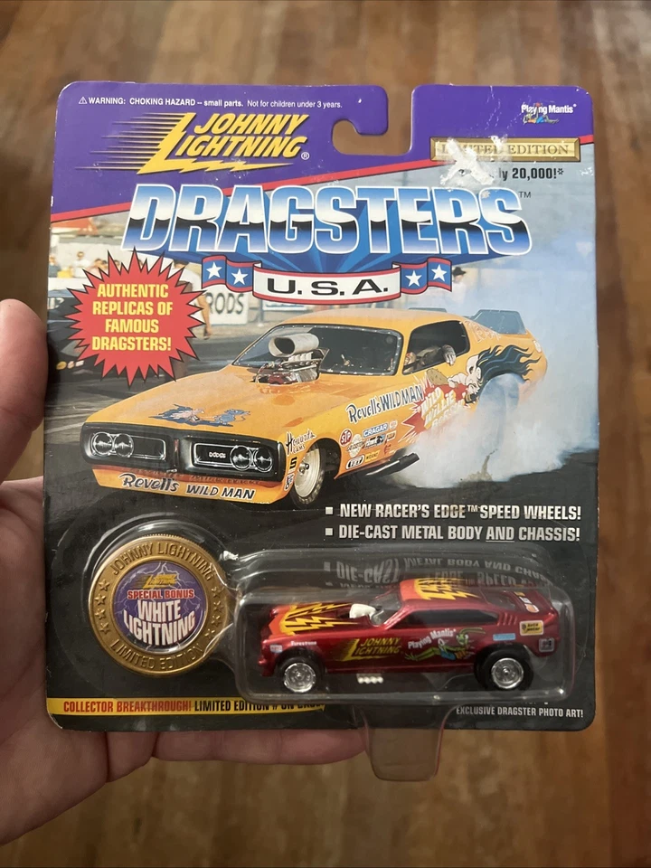 1996 Johnny Lightning Dragsters USA 1:64 Playing Mantis White Lightning NIP - Image 1 of 4