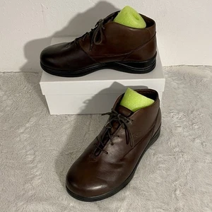 Propet Brown Leather Elite Walkers Women’s Size 8 X (2E) Steel Shank Lace Up - Picture 1 of 11