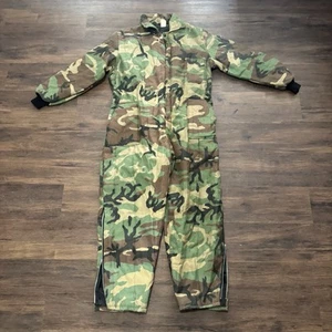 Winchester Vintage Men's Large Camouflage Hunting Coveralls Zipper Insulated - Picture 1 of 14
