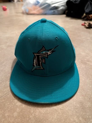 Винтажная шляпа Florida Marlins 7 3/8 New Era шерстяная бриллиантовая коллекция США 90-е MLB - Изображение 1 из 4