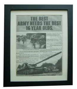 ARMY+NEEDS THE BEST+JOBS+POSTER+AD+CLASSIC FRAMED ORIGINAL 1986+FAST WORLD SHIP - Picture 1 of 7