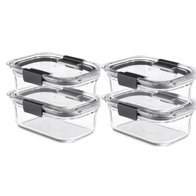 Rubbermaid 3.2 Cup Brilliance Glass Food Storage Containers, Set of 4 With Lids - Image 1 of 4
