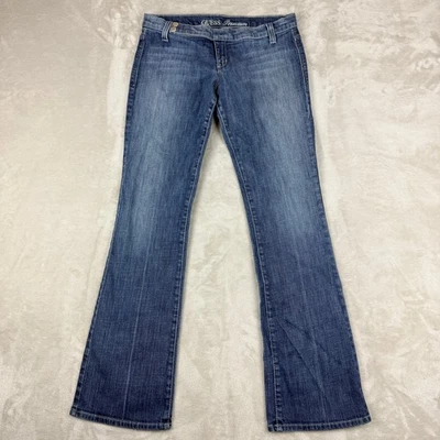 Jeans Guess Mujer Calce 31x32 Azul Bootcut Premium Elastizado Medio Lavado Western Foto 1 de 4