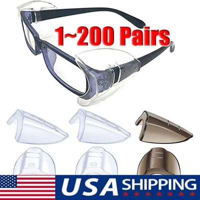 1~200 pares de protectores laterales para gafas antideslizantes gafas de seguridad protector universal Foto 1 de 4