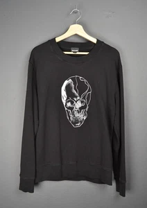 Just Cavalli Roberto M Black Cotton Skull Print Sweatshirt - Picture 1 of 8