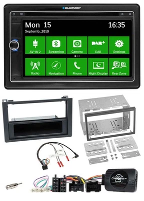 Blaupunkt Bluetooth 2DIN Lenkrad DAB USB TMC Navigation für Saab 9-3 2008-2012 - Bild 1 von 4